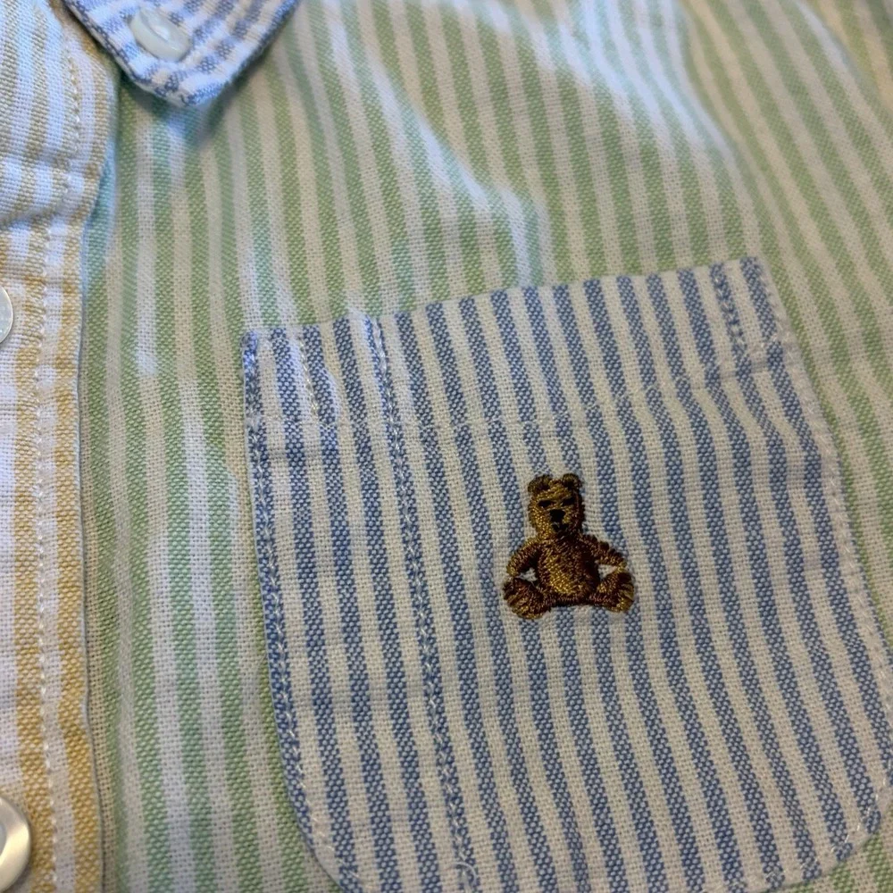 Baby Gap Striped Oxford Dress Shirt Boys Size 3 Years 3T Preppy Button Down